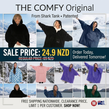 THE COMFY Original | From Shark Tank | Patented | Oversized Sherpa Wearable Blanket Hoodie| Gift for Women & Men | One Size